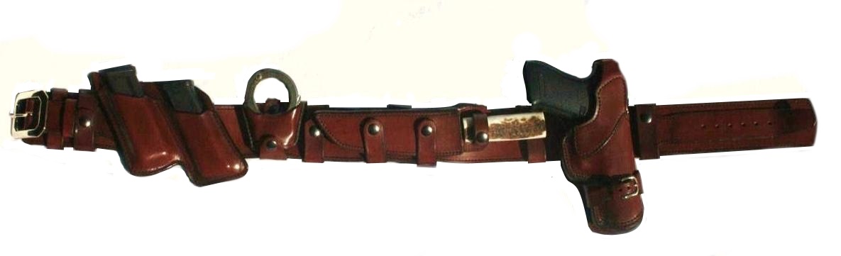 (image for) Ranger Gun Belt Holster Sheath and Double Mag Pouch